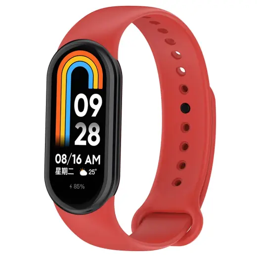 Fusion išmaniojo laikrodžio dirželis Xiaomi Mi Band 8 | silikoninis | raudonas