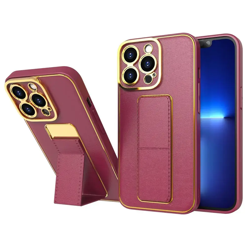 New Kickstand Case maciņš ar statīvu telefonam iPhone 13 Pro sarkans