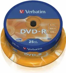 Matricas DVD-R AZO Verbatim 4.7GB 16x 25 pack Spindle