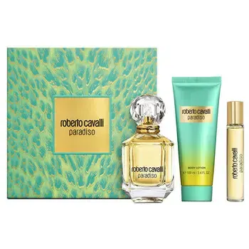 Cavalli Roberto Paradiso Gift Set EDP 75 ml, body milk 100 ml and EDP miniature 7.5 ml
