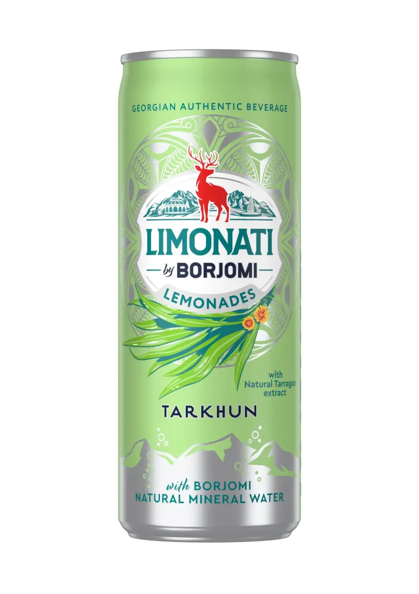 Limonāde Limonati by BORJOMI, tarhūns, bundžā, 0.33l (DEP)