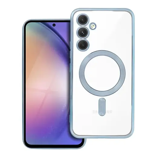Electro Mag telefono dėklas su MagSafe palaikymu Samsung Galaxy A54 (A546) mėlynas