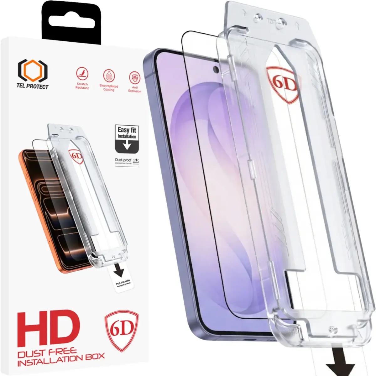 Tel Protect Dust-Free Easy Fit Full Glue 6D Tempered Glass for Samsung Galaxy S26 black (with fingerprint unlock)