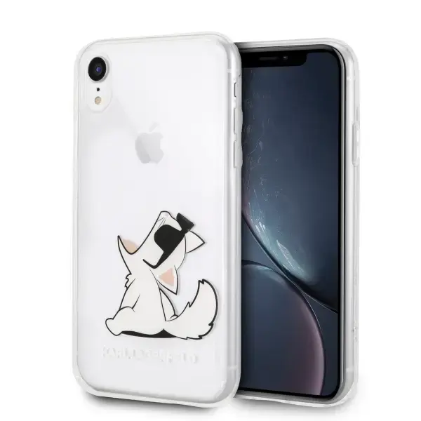 Karl Lagerfeld KLHCI61CFNRC telefoniümbris iPhone Xr jaoks, kõva, läbipaistev, Choupette Fun