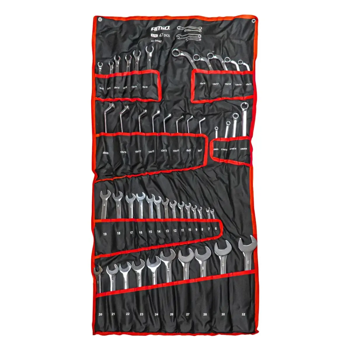 Combination spanners set CRV 47 pcs. AMIO-04982