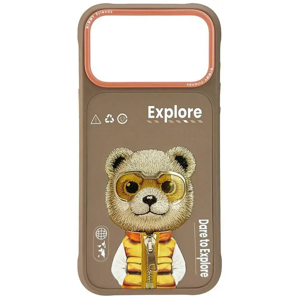Etui Nimmy Cool&Cute 2.0 Bear do iPhone   17 Pro Max beżowy