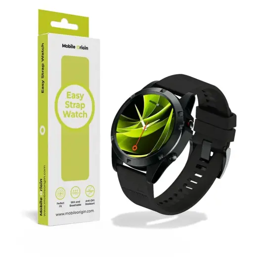 Mobile Origin Easy Strap Quick Fit for Garmin ES1, 22mm Black
