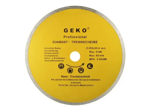Pideväärega teemantketas 250x8x25,4mm GEKO Profi