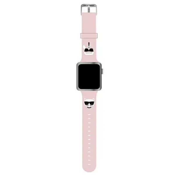 Karl Lagerfeld Karl and Choupette Watch Strap for Apple Watch 42|44mm Pink