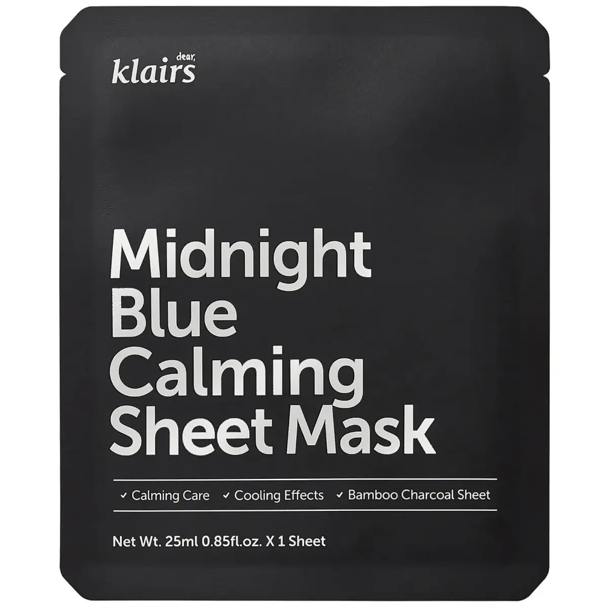 Dear Klairs, Midnight Blue, Calming & Cooling, Sheet Mask, For Face, 25 ml