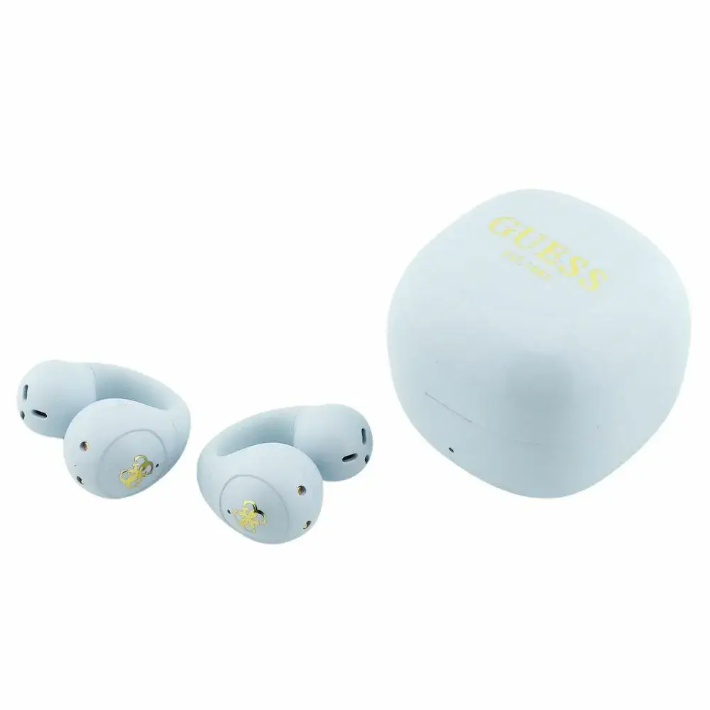 Earphone TWS Guess Script Metal Logo    turquoise