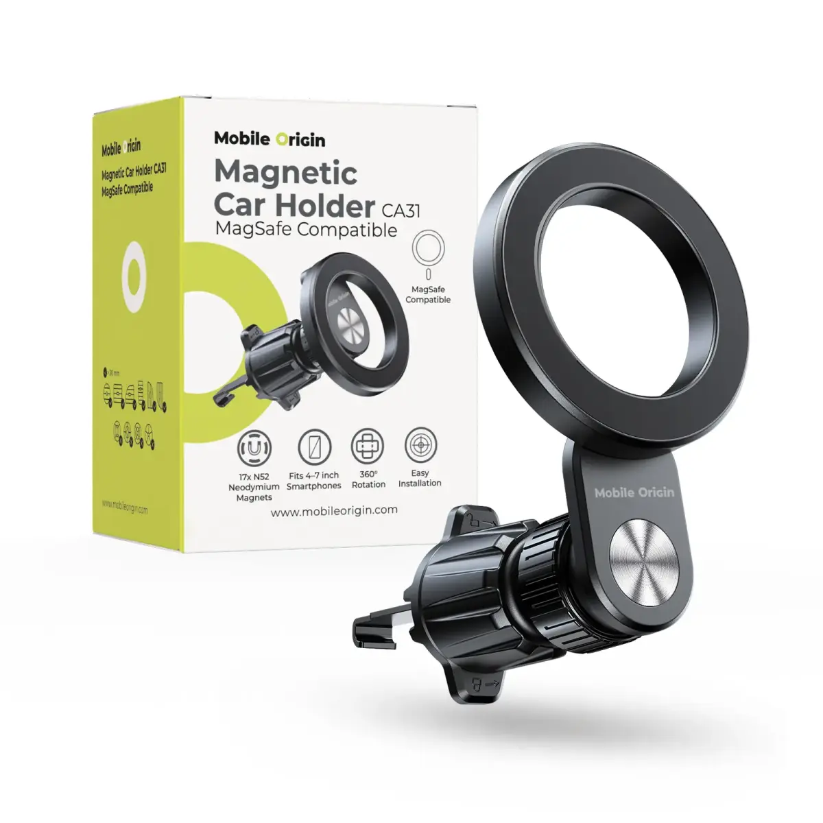 Mobile Origin CA31 Magnetic Car Holder CA31 Magsafe Compatible