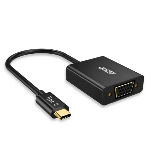 Choetech One-way cable Adapter USB Type C (Male) to VGA (Female) black (HUB-V01)