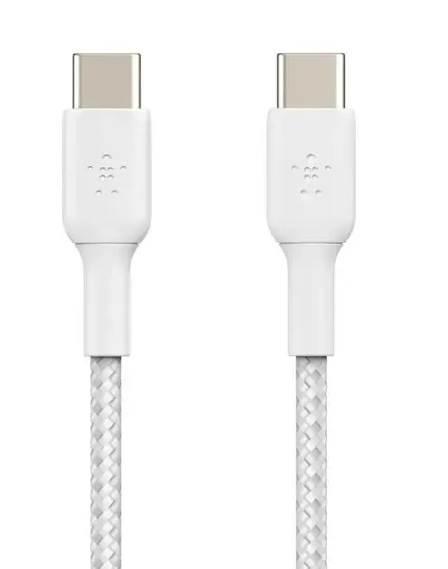Cable Braided USB-C USB-C 1m White