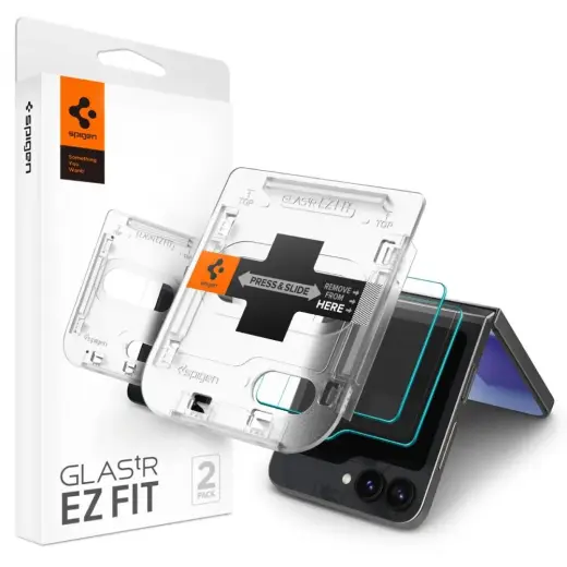 Spigen EZ Fit aizsargstikls telefonam Samsung Galaxy Z Flip 6 - 2 gab.