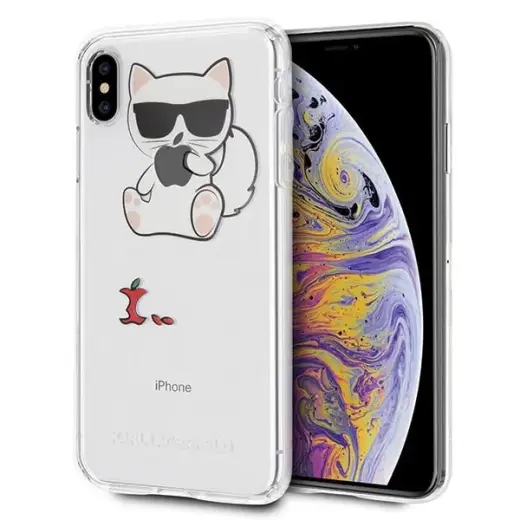 Karl Lagerfeld Choupette Fun чехол для телефона для iPhone Xs Max прозрачный