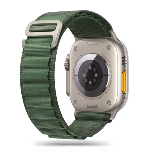 Tech-Protect Nylon Pro išmaniojo laikrodžio dirželis Apple Watch 4/5/6/7/8/9/SE/Ultra (42/44/45/49 mm) | nailoninis | žalias