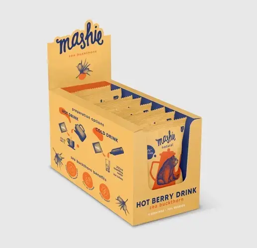 Karstais ogu dzēriens MASHIE Smiltsērkšķu, 4x40ml