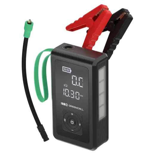 Greencell PowerBoost Air Starter Powerbank for car with compressor 8000mAh 1000A Starting device