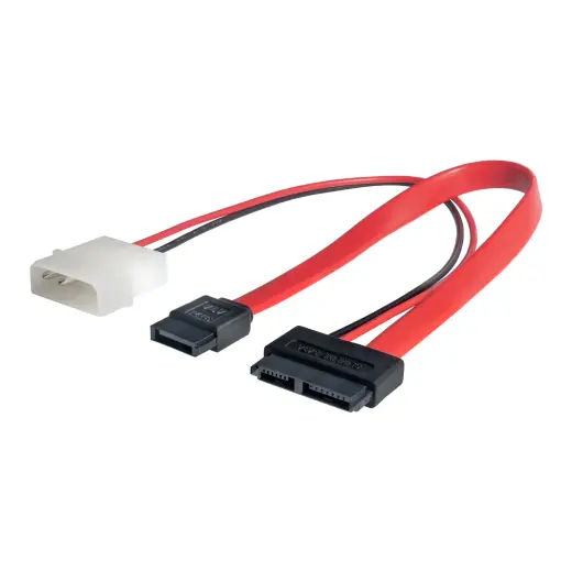 Adapter with cable Akyga AK-CA-45 Slimline SATA (f) | data SATA (f) | Molex (m) 2x 20cm