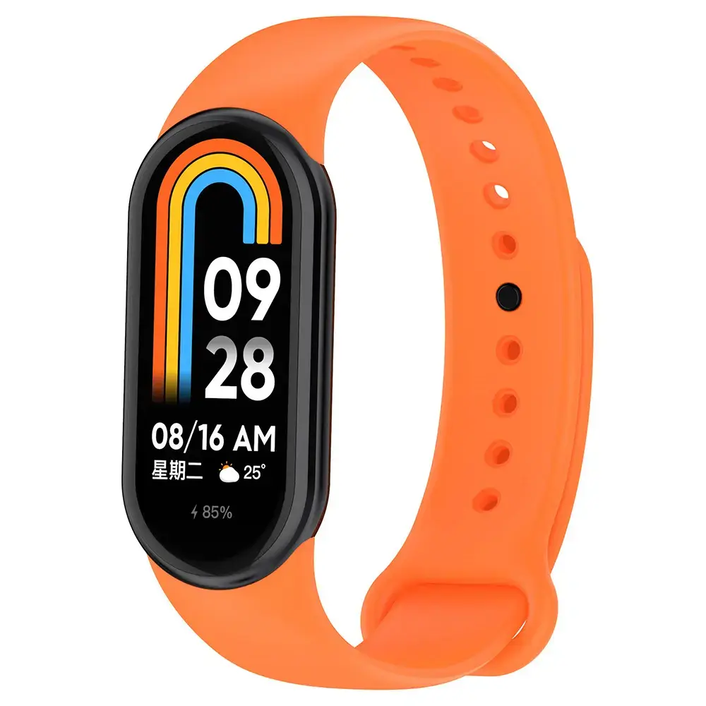 Toptel viedpulksteņa siksniņa priekš Xiaomi Mi Band 8 | silikons | oranža