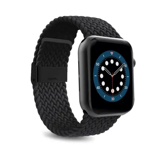 Puro Loop nutikella rihm Apple Watch (42/44/45/49 mm) jaoks | nailonist | must