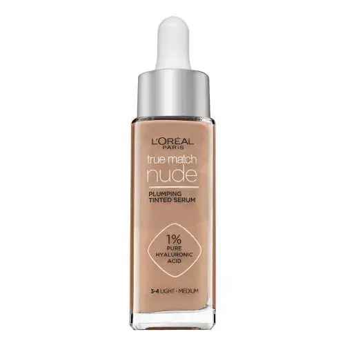 L´Oréal Paris True Match Nude izlīdzinošs tonēts serums ādas tonim 3-4 Light Medium 30 ml