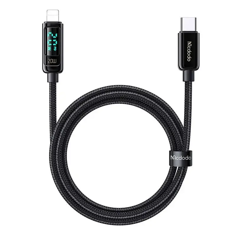 Mcdodo CA-8810 data transfer and charging cable | USB-C to Lightning | 36W | with LED display | 1.2m | black