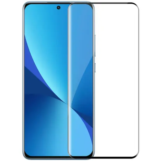 HOFI Fusion pilnam ekrānam 5D aizsargstikls ar rāmi telefonam Xiaomi 12 melns