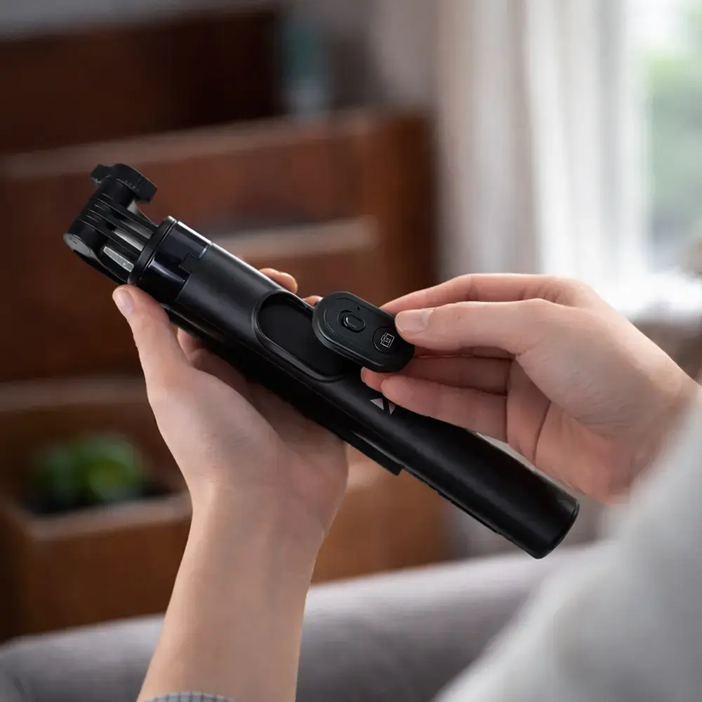 Wozinsky Selfie stick WC1Y30S telescopic tripod 1.3m with phone holder - black