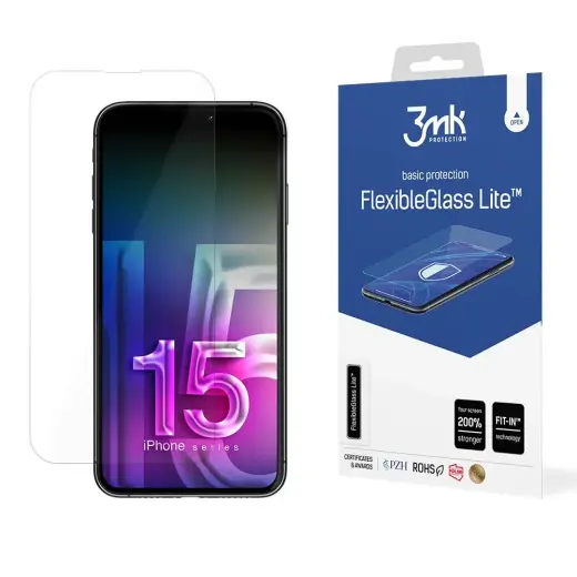 3mk FlexibleGlass Lite™ tempered glass for phone iPhone 15 Pro Max