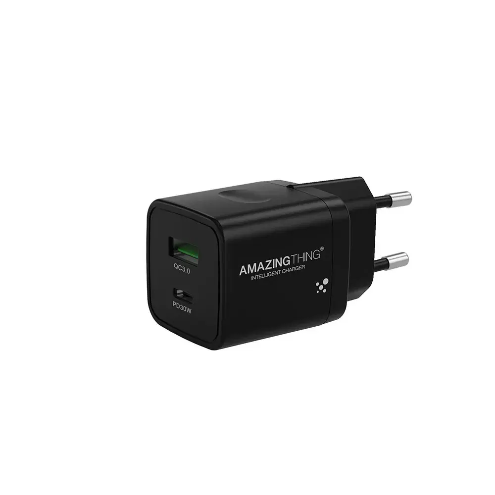 Amazing Thing Wall charger Speed Pro EUPD30WB - USB + Type C - QC 3.0 PD 30W 3A black