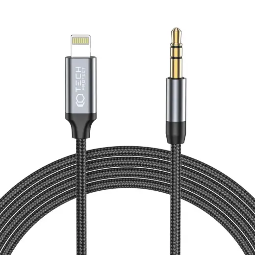 Tech-Protect UltraBoost audio Lightning | mini jack 3.5mm cable 1m - black