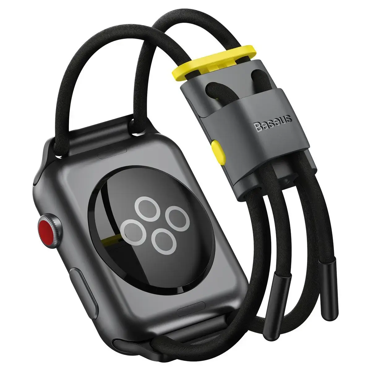 Baseus Regulējama sporta siksniņa Let`s Go Apple Watch 3|4|5|6|SE 38|40mm (LBAPWA4-AGY) Pelēki dzeltena