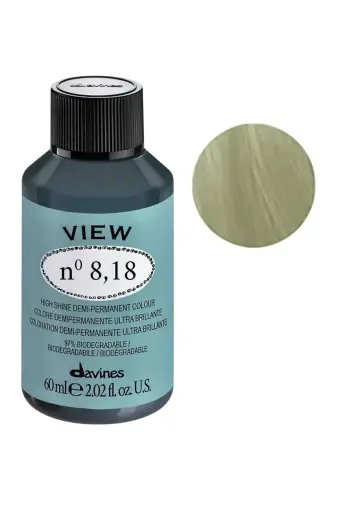 Davines, View, Demi-Permanent Hair Dye, 8.18 , 60 ml