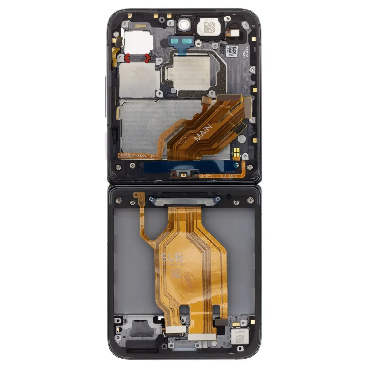 LCD Display + Touch Unit + Front Cover for Xiaomi Mix Flip Black (Service Pack)