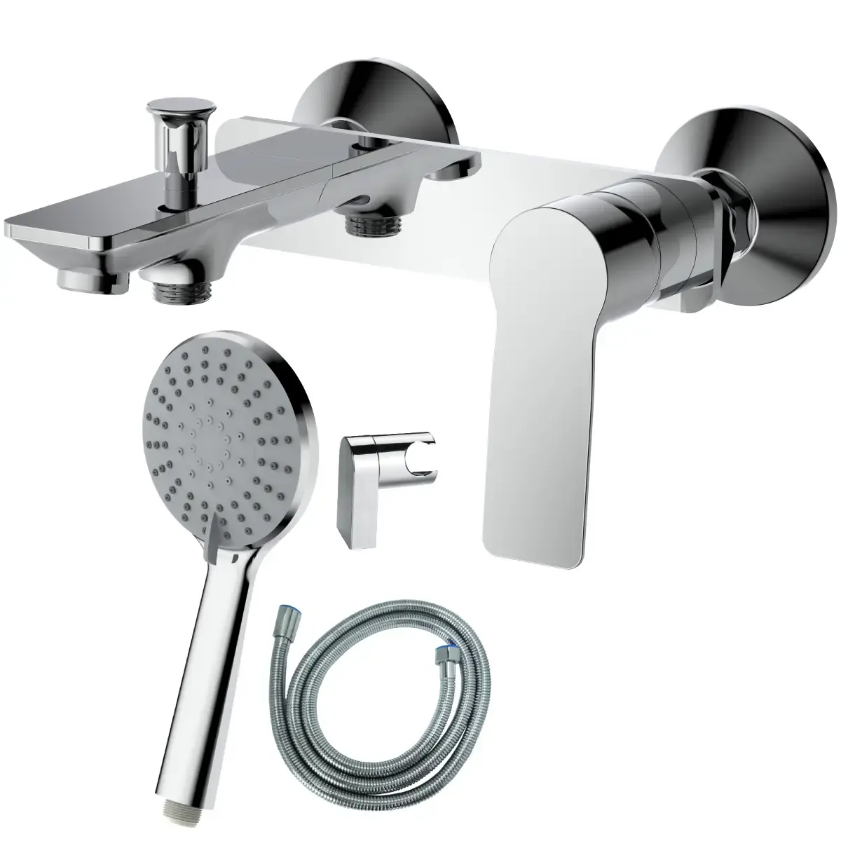 AB Bath mixer tap BRUCE IS, with shower set, chrome