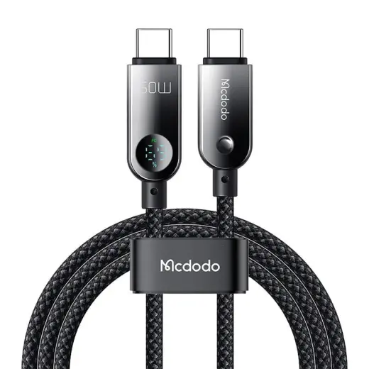 Mcdodo CA-4780 data transfer and charging cable | USB-C to USB-C | 60W | with LED display | 1.2m | black