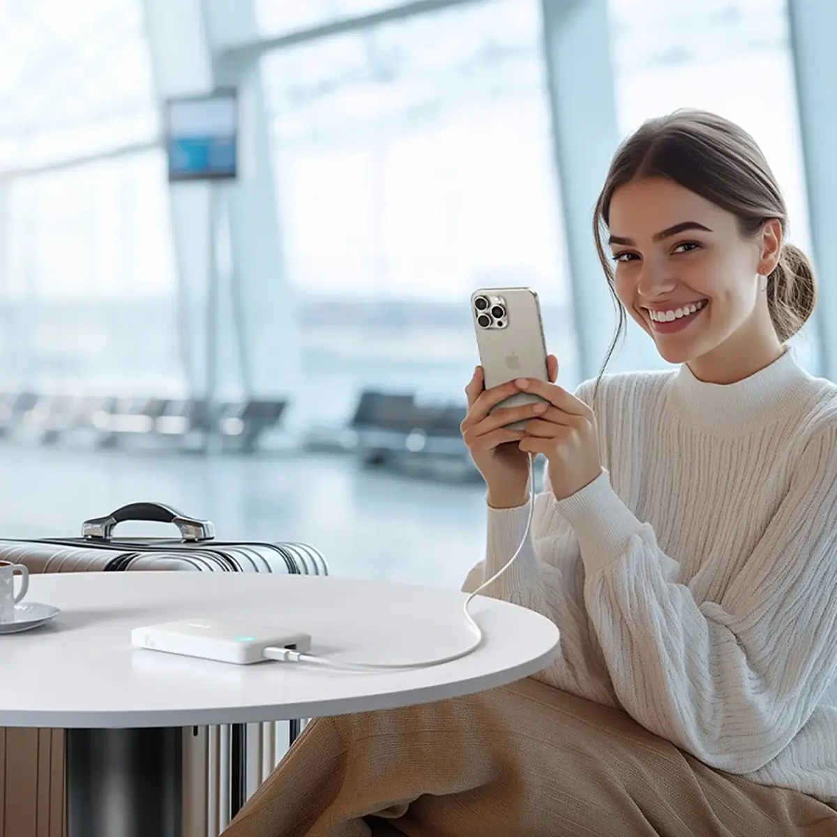Baseus EnerFill FP11 ārējais akumulators (powerbank) | 10 000 mAh | 15W | USB-C | balts