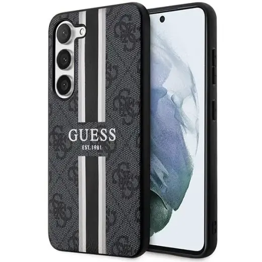 Guess GUHCS23SP4RPSK S23 S911 black|black hardcase 4G Printed Stripe