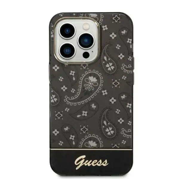 Guess GUHCP14XHGBNHK iPhone 14 Pro Max 6,7" czarny|black hardcase Bandana Paisley