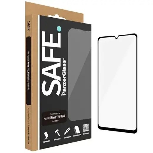 SAFE by PanzerGlass Huawei Nova Y70 | Y70 Plus | Y71 Screen Protector Glass czarny|black SAFE95172
