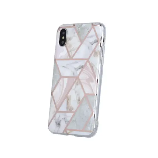 Fusion Geometric Marble silicone case For Huawei P30 Lite pink
