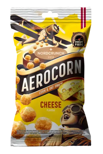 Aerocorn kukurūzas un auzu uzkoda ar siera garšu 25g