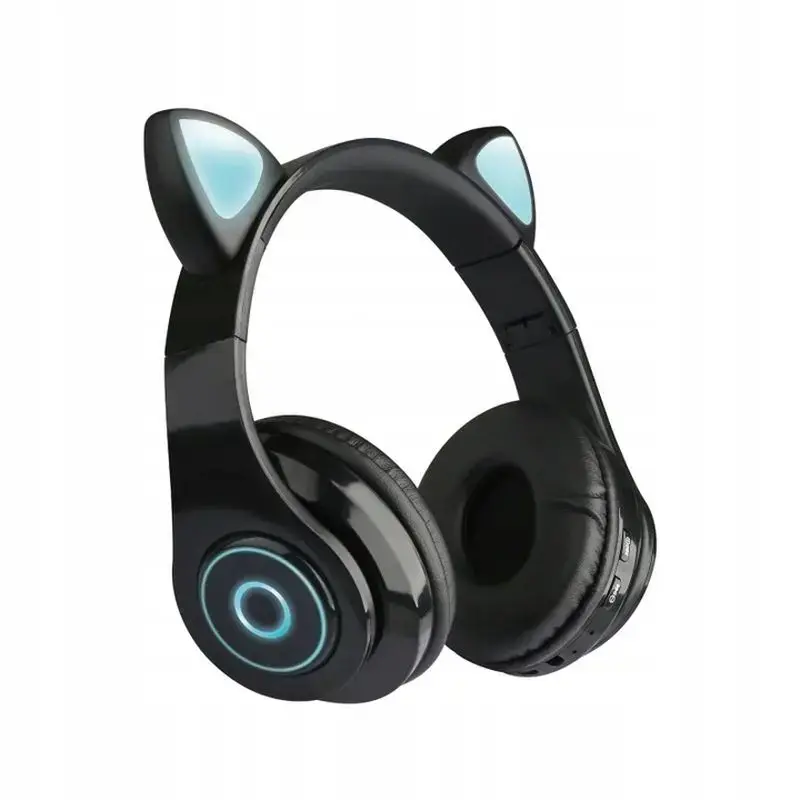 bLUETOOTH HEADPHONES B39 CAT EARS BLACK