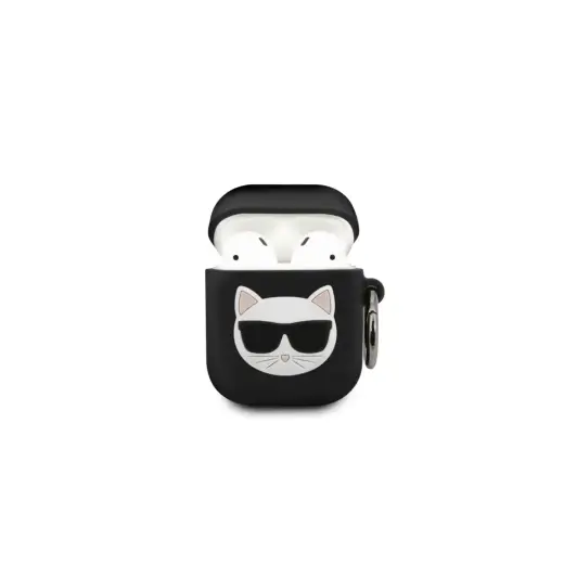 Karl Lagerfeld KLACA2SILCHBK Choupette silicone case for Apple Airpods 1 | 2 black