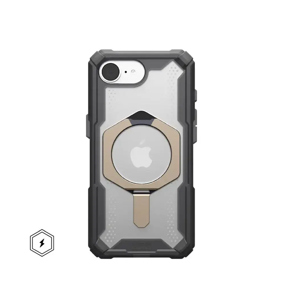 UAG Urban Armor Gear Plasma XTE phone case with MagSafe support for iPhone 16e gray