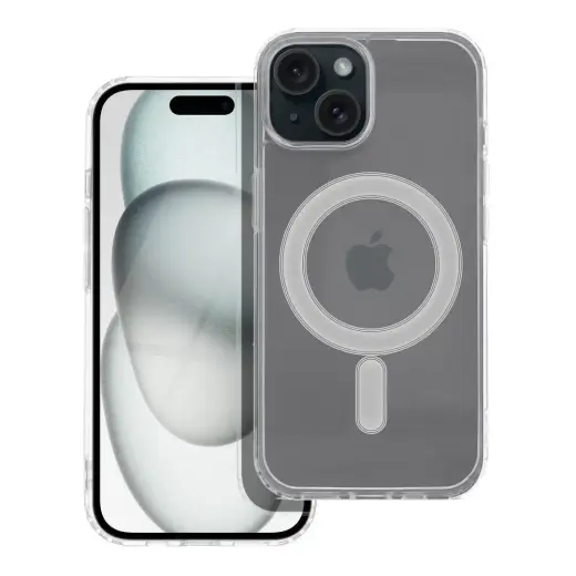 Clear Mag maciņš ar MagSafe atbalstu telefonam iPhone 15 caurspīdīgs