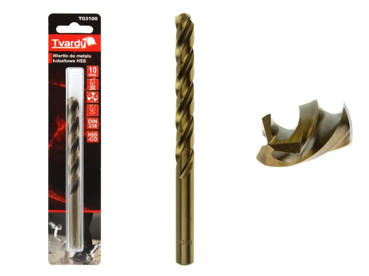 HSS Cobalt Drill Bit M35, 3-Flute, Sharp, 10 mm