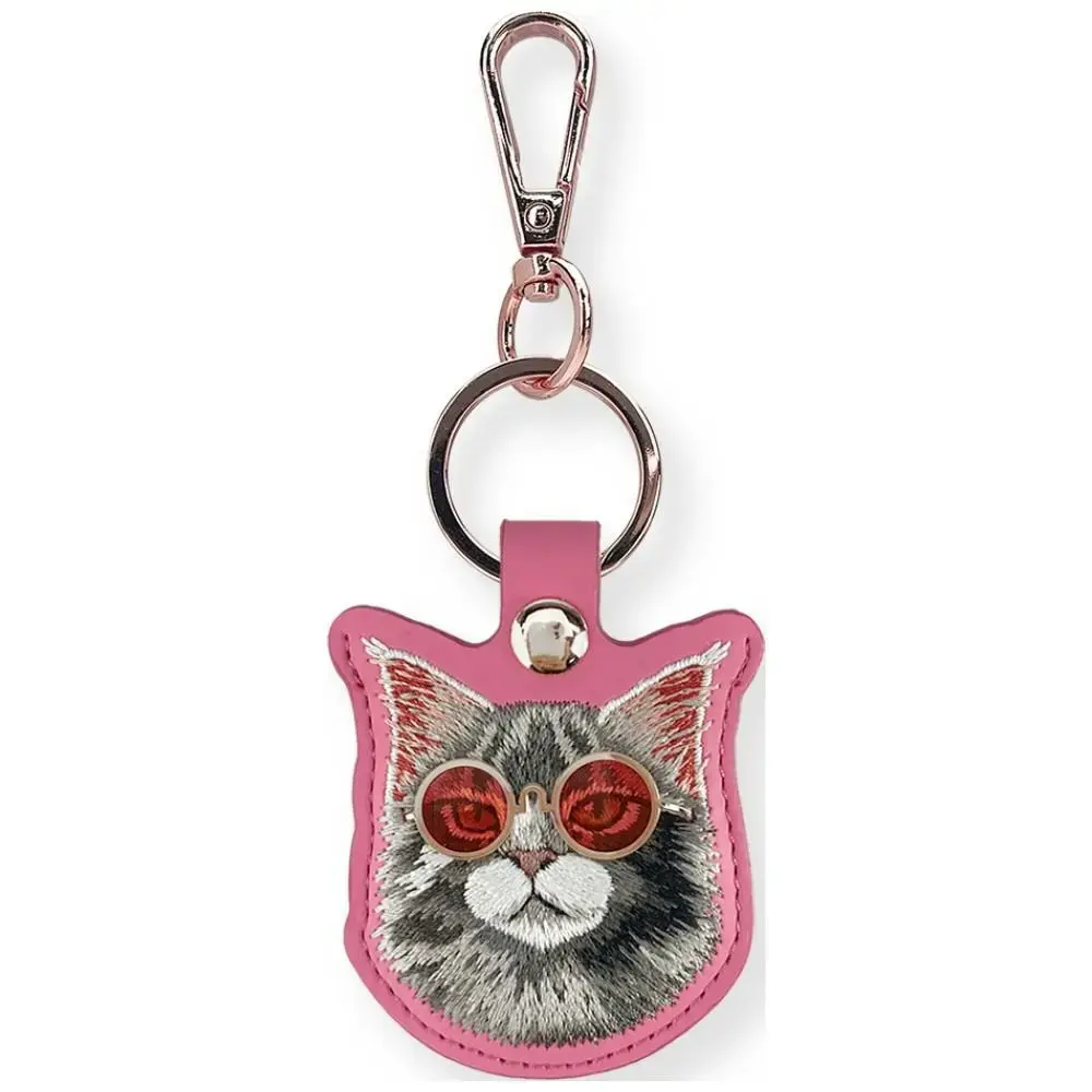 Case locatorr Nimmy Glasses Cool  and Cute Cat pink